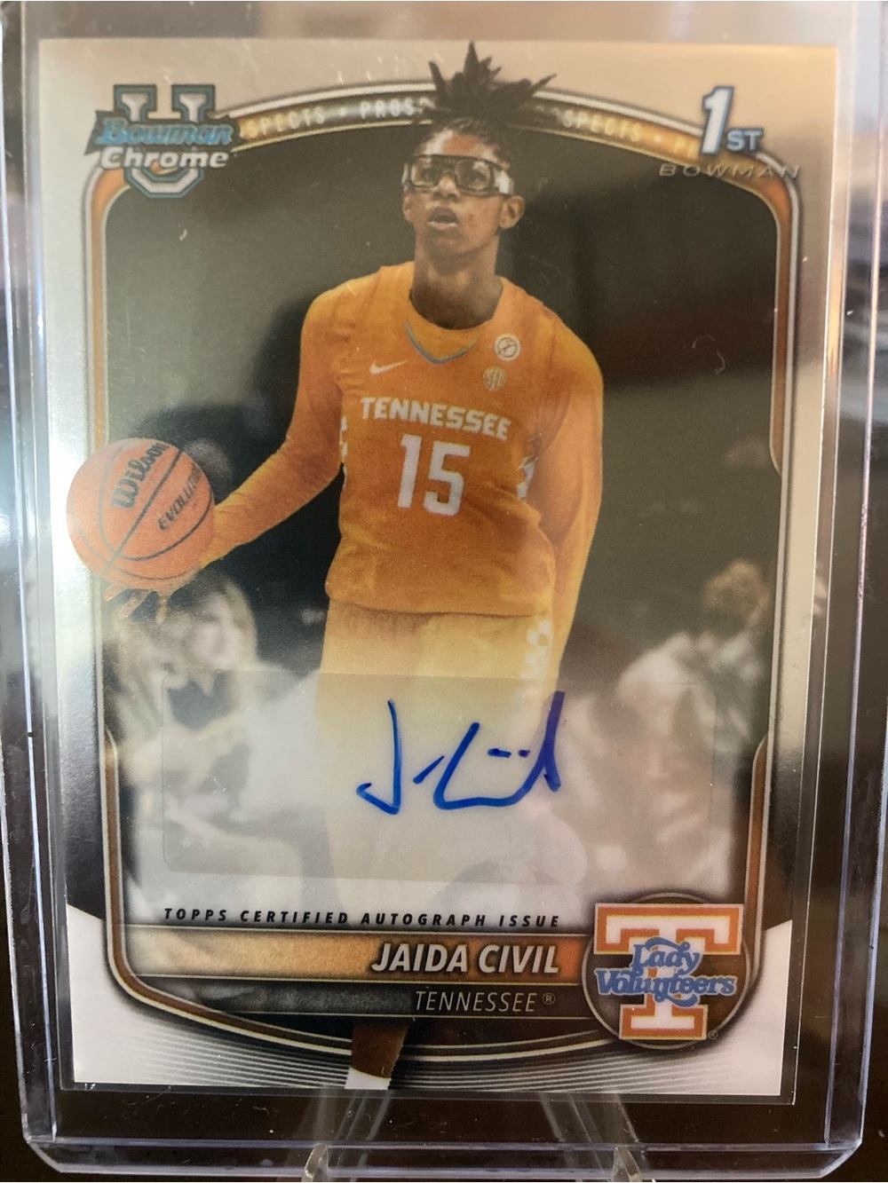 Jaida Civil Tennessee Volunteers Autograph Rookie Card - Orange